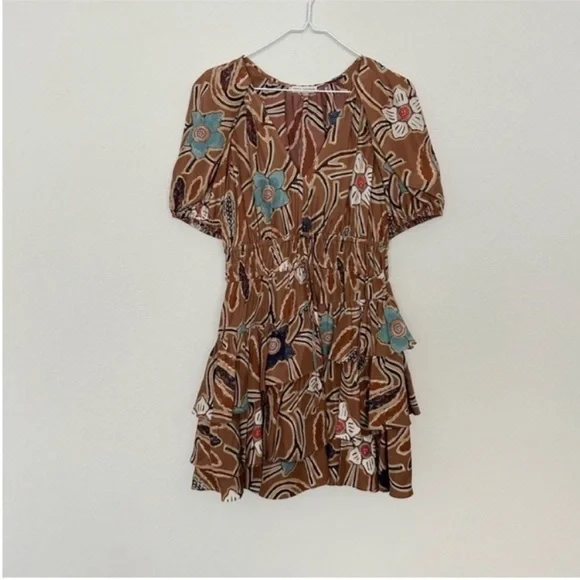 Ulla Johnson Farah Floral Silk Mini Dress - Picture 2 of 9